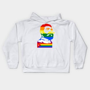 Fidel Castro Pride Silhouette With Flag Kids Hoodie